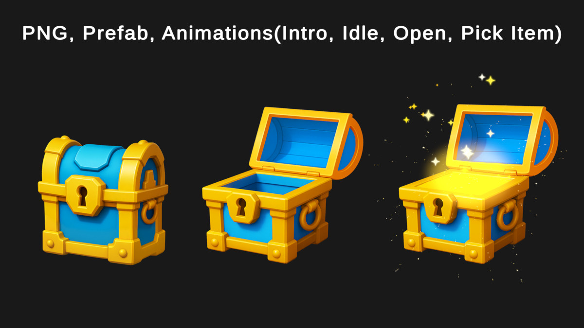 Stylized 2D Chests Pack – Animated Collection (10 Variants)