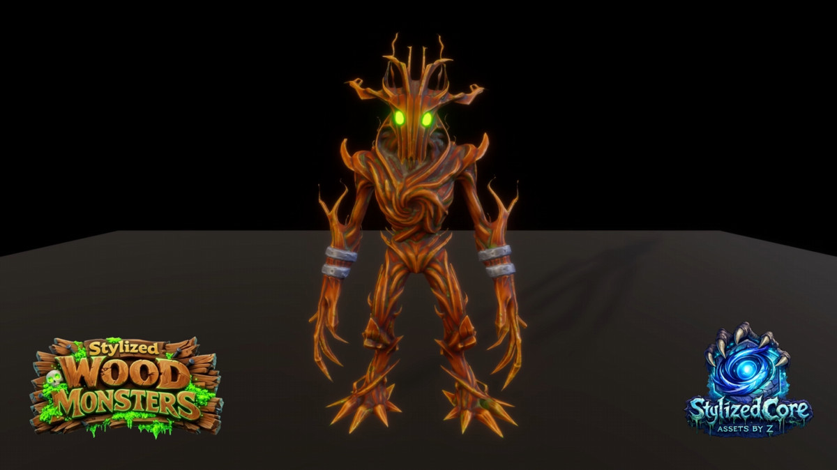 Wood Monsters Pack 2 – 4 Stylized Animated Creatures (LOD + Skins)