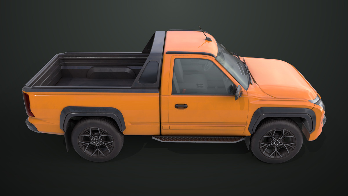 Pickup Truck01 Orange URP HDRP Textures