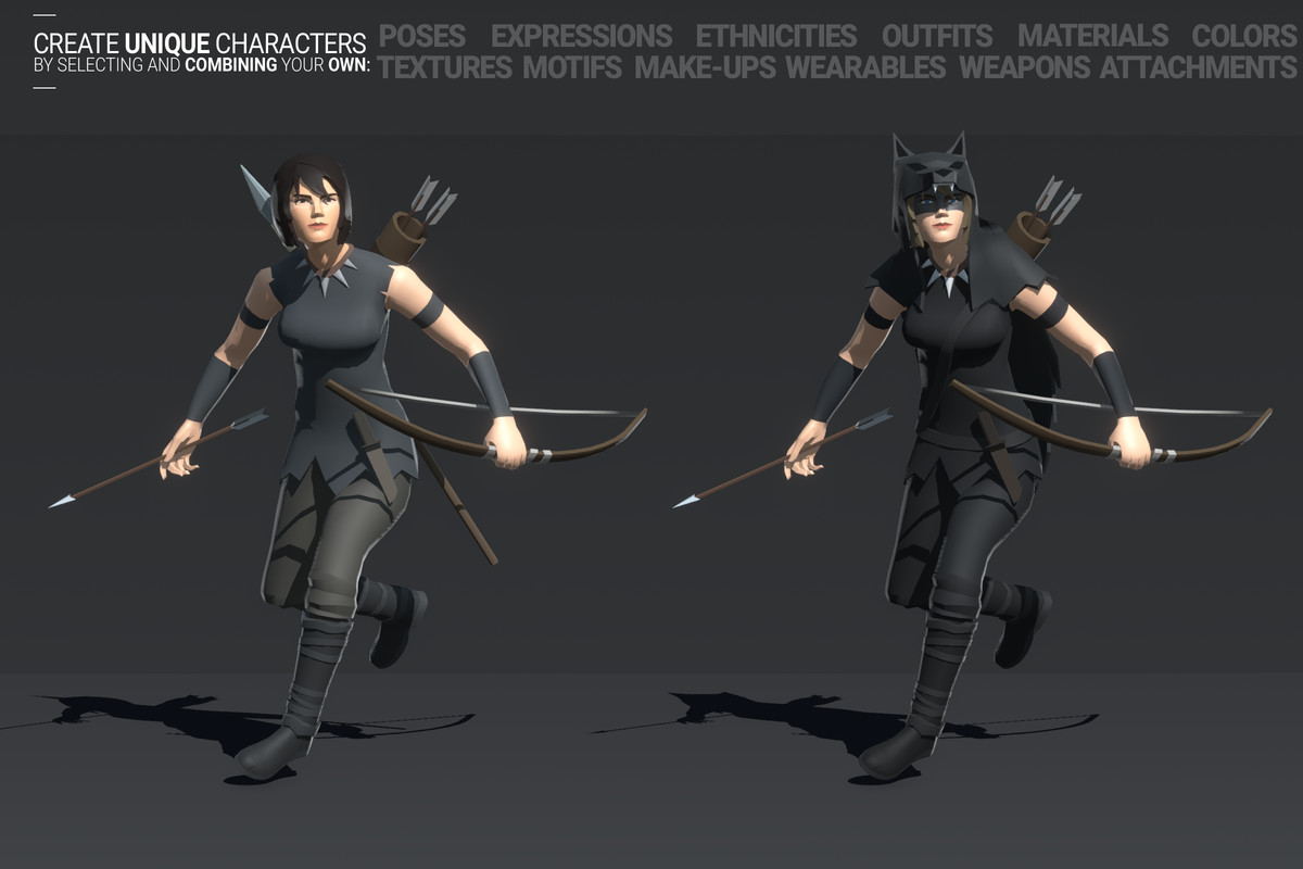 Polyquest Heroes: Warrior I Huntress