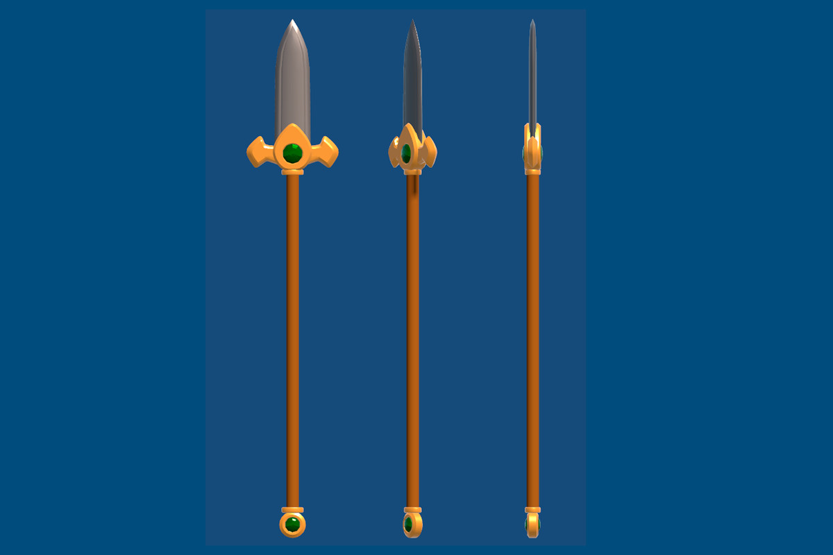 3D stylized low poly weapons
