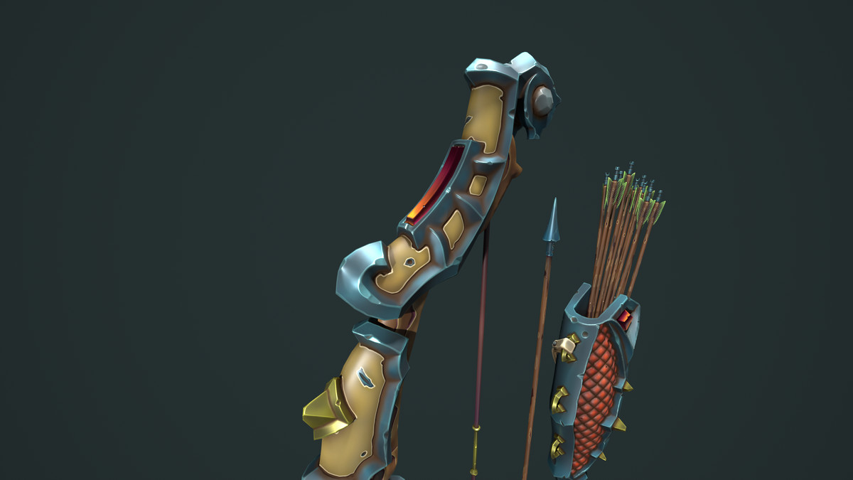 Knight Bow Quiver Arrow