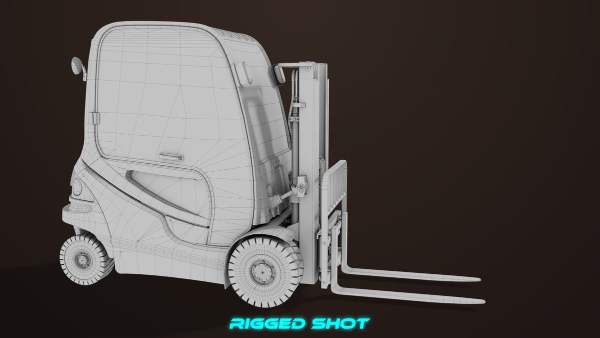 Forklift Truck 01 Orange URP HDRP Textures