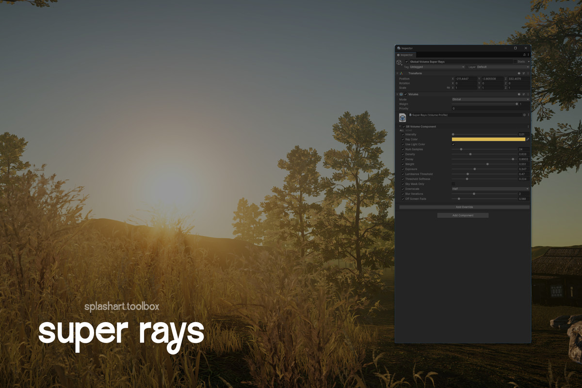 Super Rays: Volumetric God Rays & Sun Shafts for URP