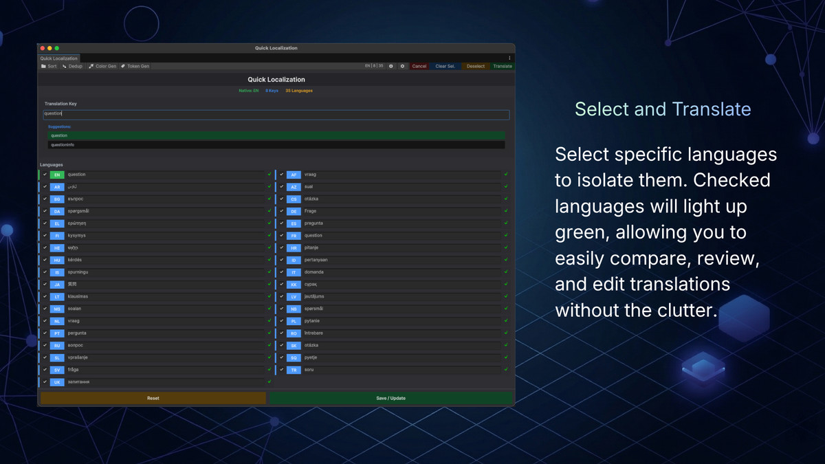 Quick Localization Languages
