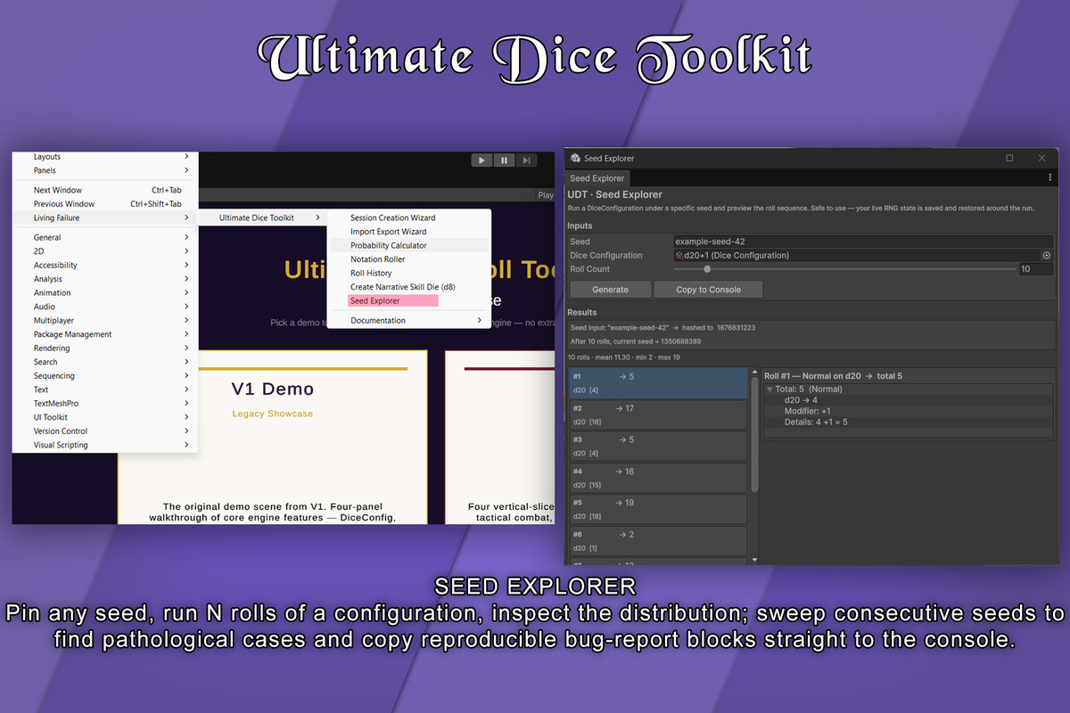 Ultimate Dice Toolkit - Advanced Dice Rolling & Rule API Systems w/JSON support