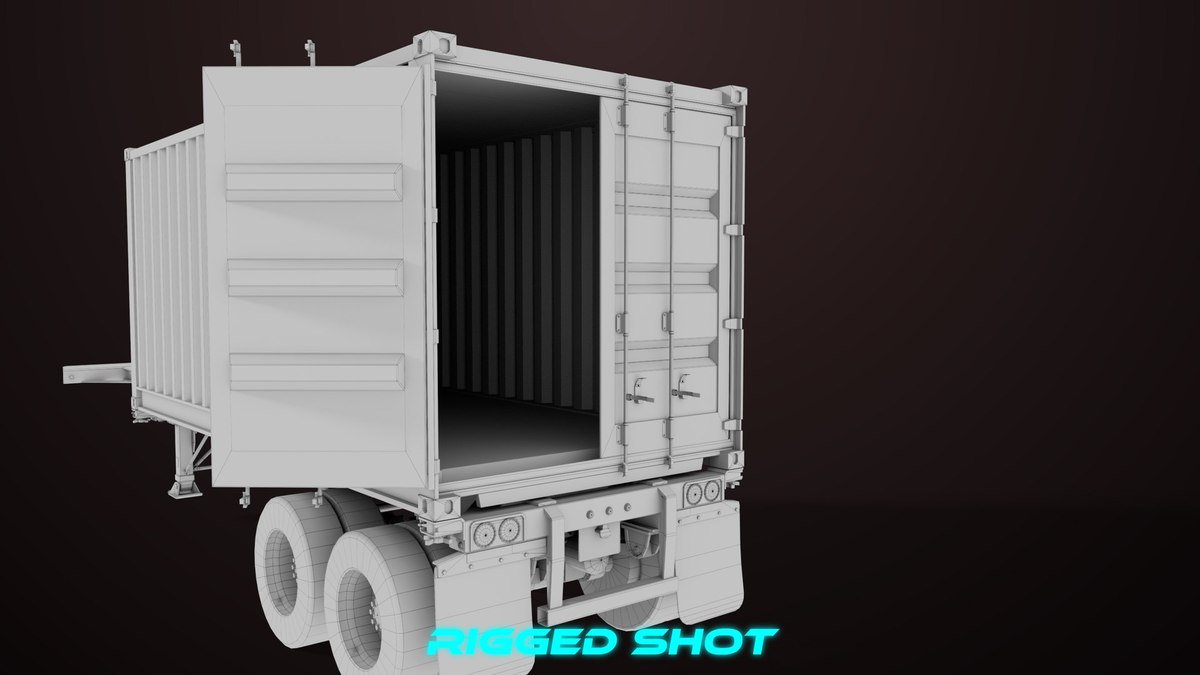 Container Carrier Trailer 03 URP HDRP Textures