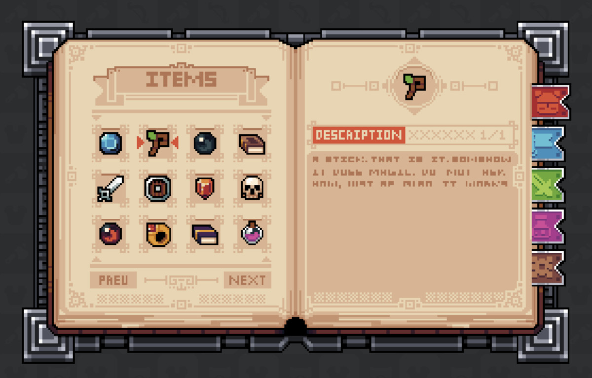 Pixel Vault UI Series | Fantasy Book UI V2