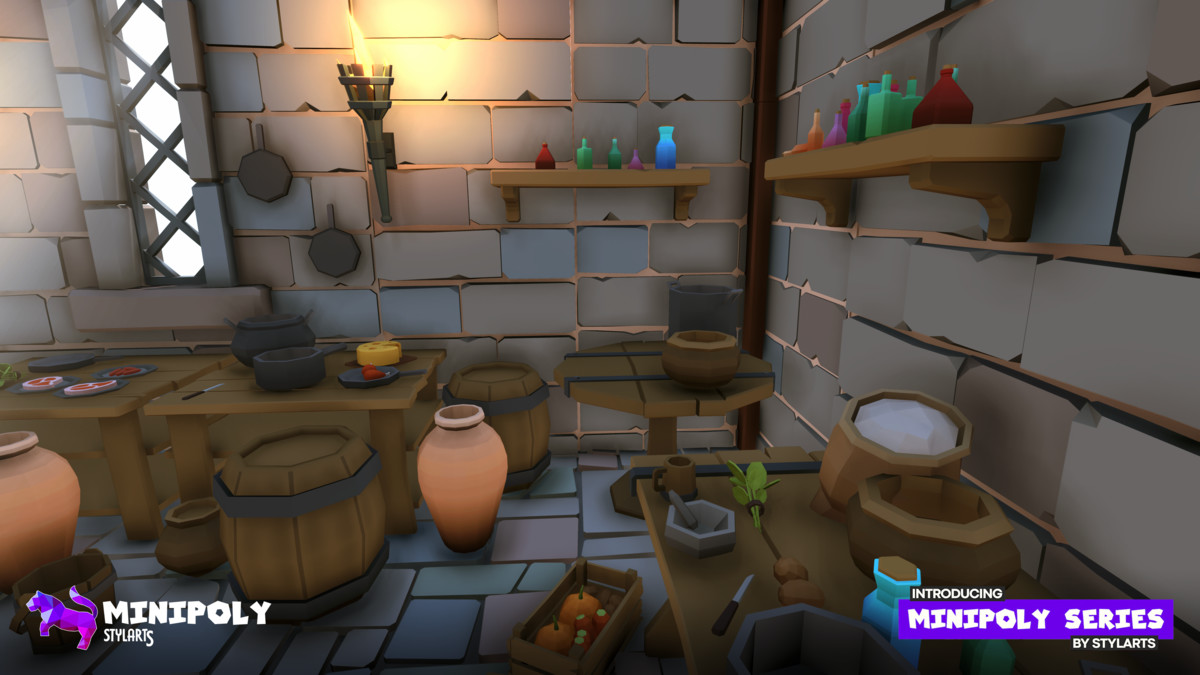 Minipoly Series - Fantasy Kingdom Interior ( Stylized Lowpoly Environment )