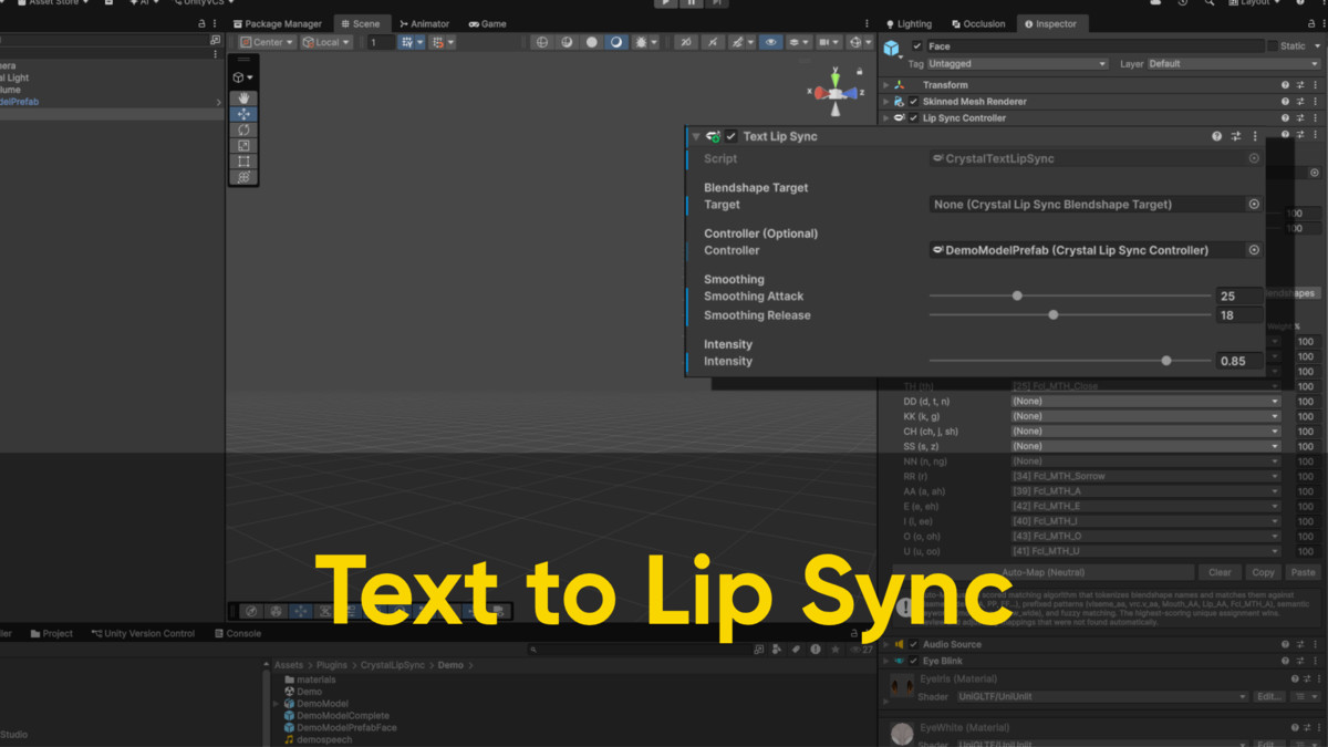 Crystal LipSync | 1-Click Solution incl. Game Creator 2 Integration