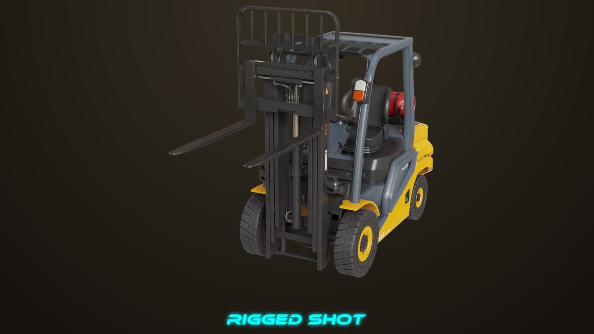 Forklift Trucks and Pallet Yellow Collection URP HDRP Textures