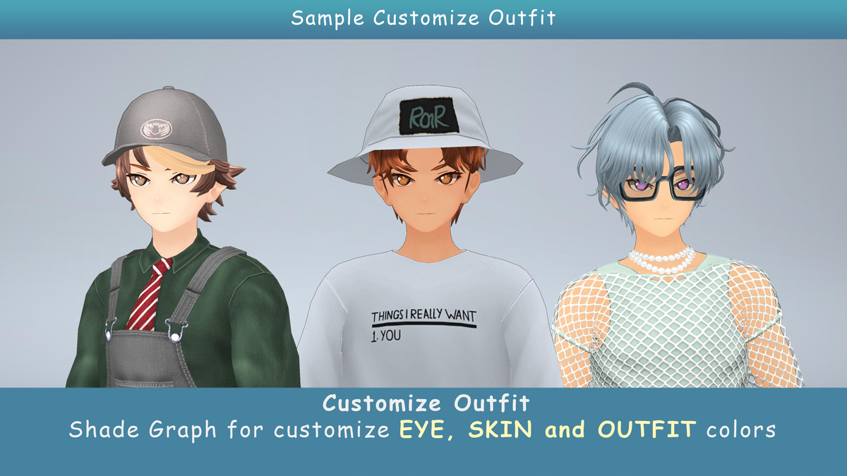 Anime Male Dancer - Pack 13 (3 outfits)