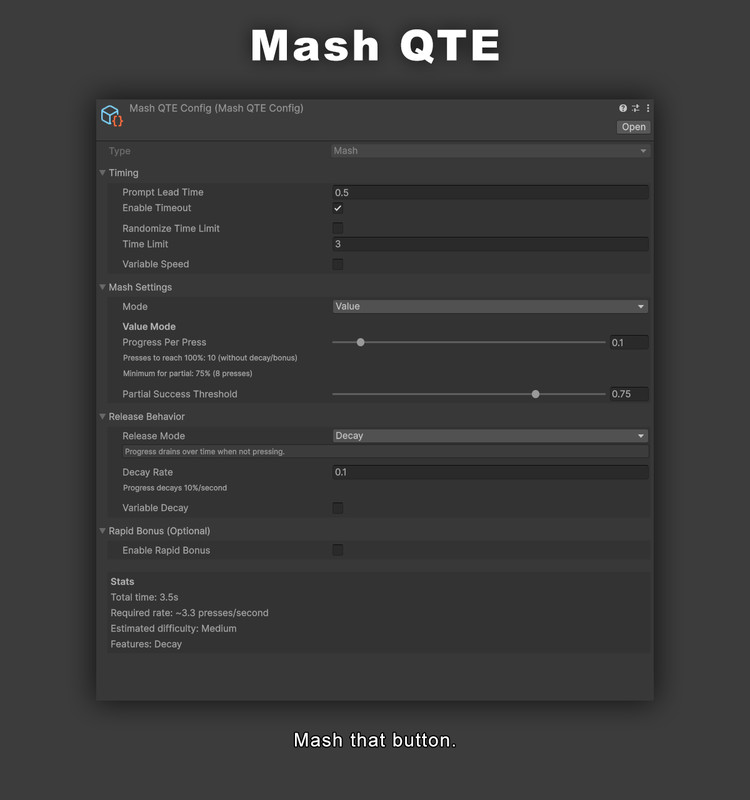 Simple QTE: Quick Time Events made easy w/ JSON support & 11 QTE types