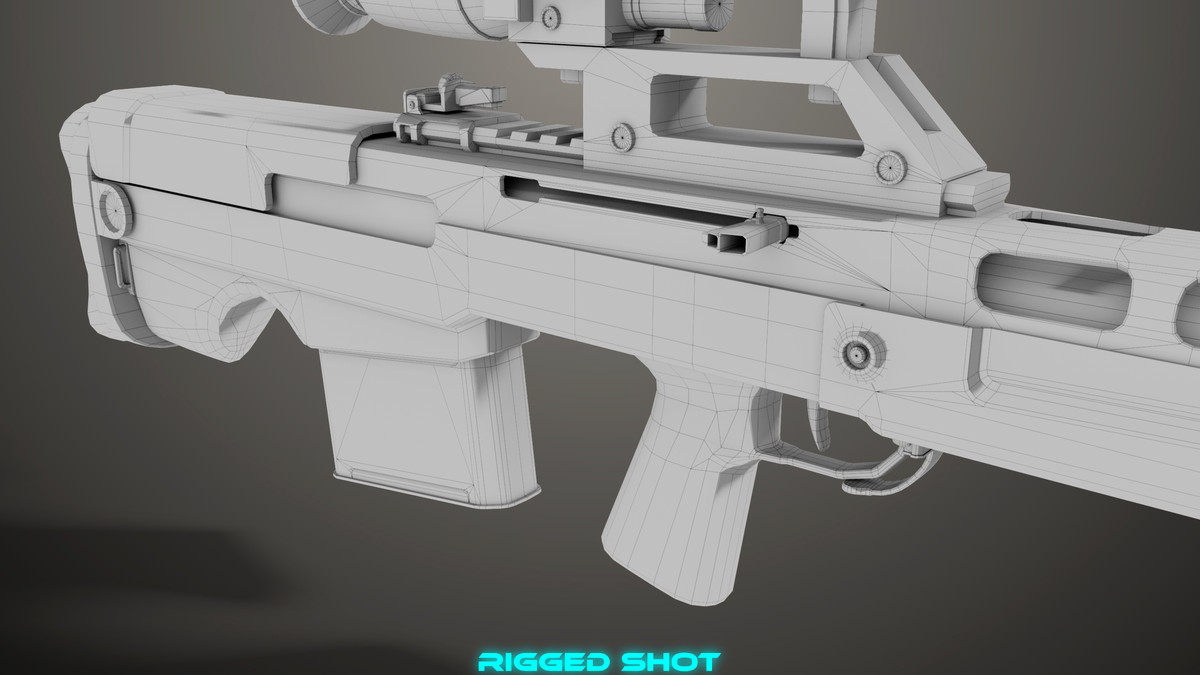 Sniper 05 Black and Sandal Single Mat URP HDRP Textures