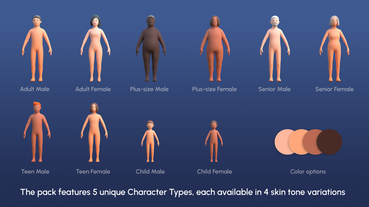 City Characters Mini - Low Poly Animated Pack