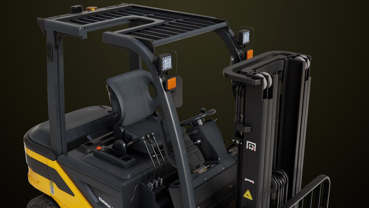 Forklift Truck03 Yellow URP HDRP Textures