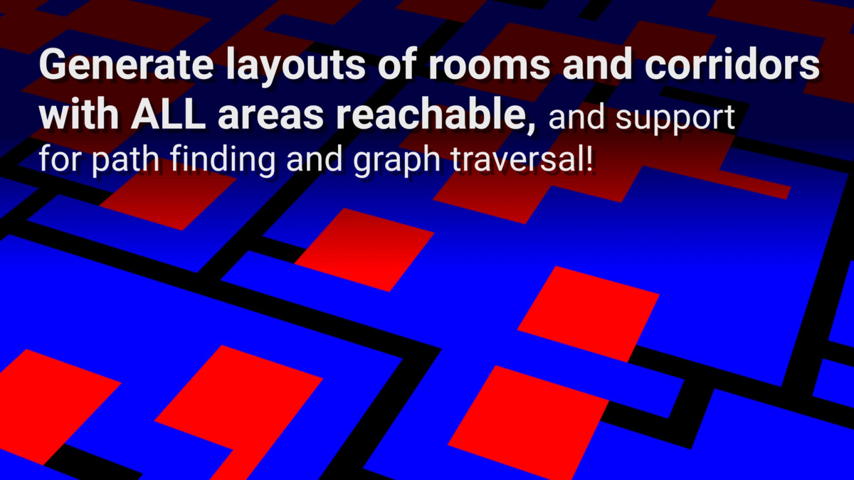 Procedural Rooms & Corridors Dungeon Generator (WFC) | MoraMapGen