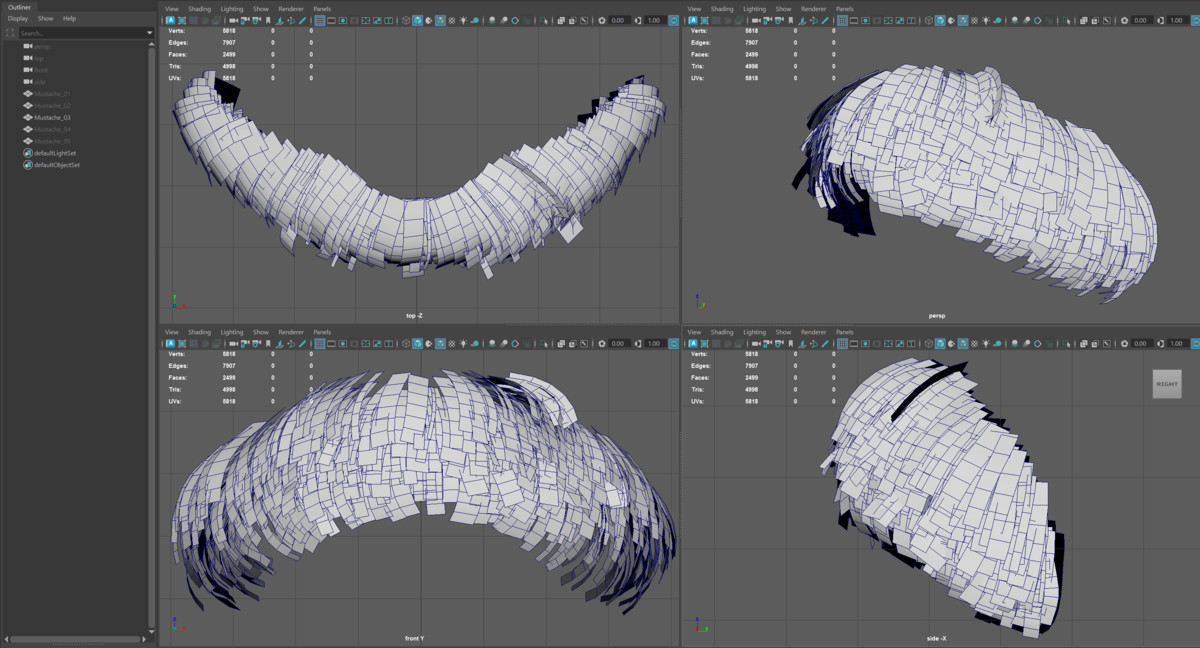 Moustache Pack Vol. 1 Real-Time Facial Hair Styles