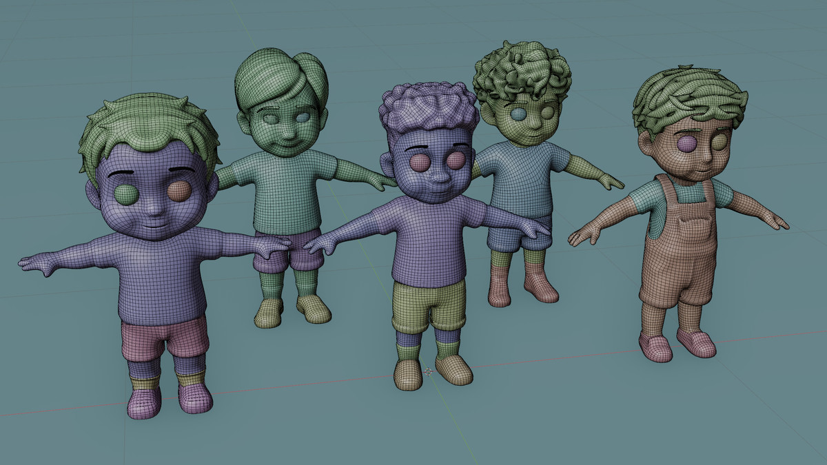 Stylized Chibi Kids Pack - Volume 1