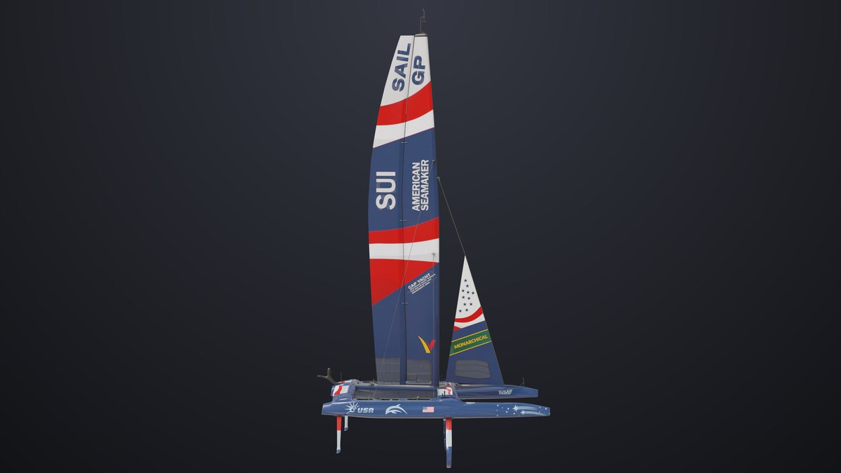 Yacht Hydrofoil Sailing Boats HDRP URP Textures