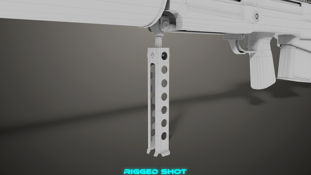 Sniper 05 Black and Sandal Single Mat URP HDRP Textures