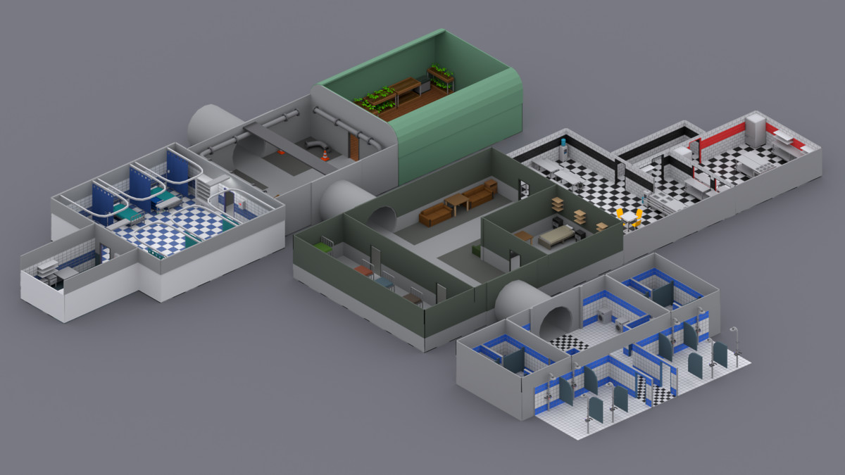 Low Poly Modular Bunker