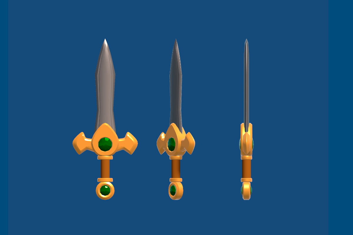 3D stylized low poly weapons