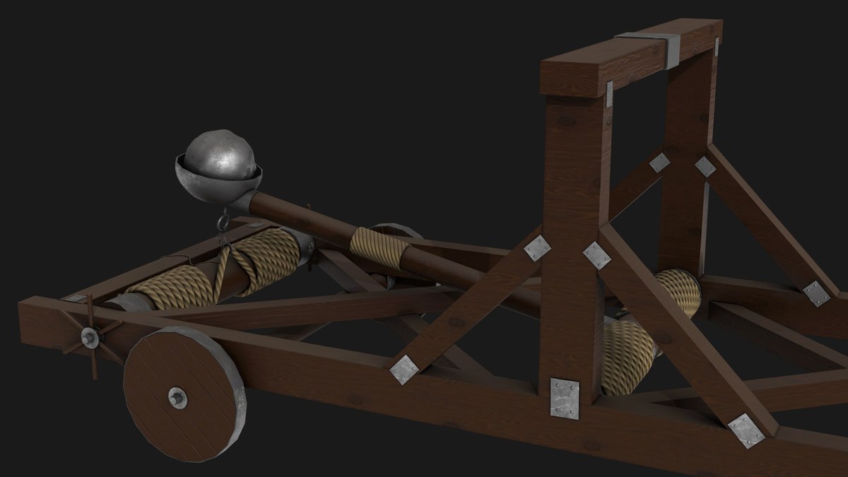 Medieval Catapult 01 URP HDRP Textures