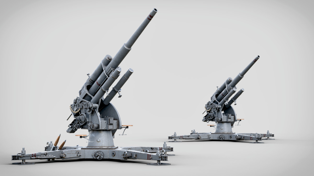 Rigged Flak Cannon WW2