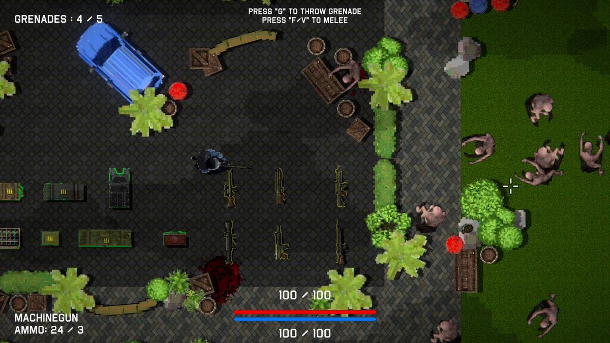 2D Top Down Advanced Tactical Shooter Full Game Example Template