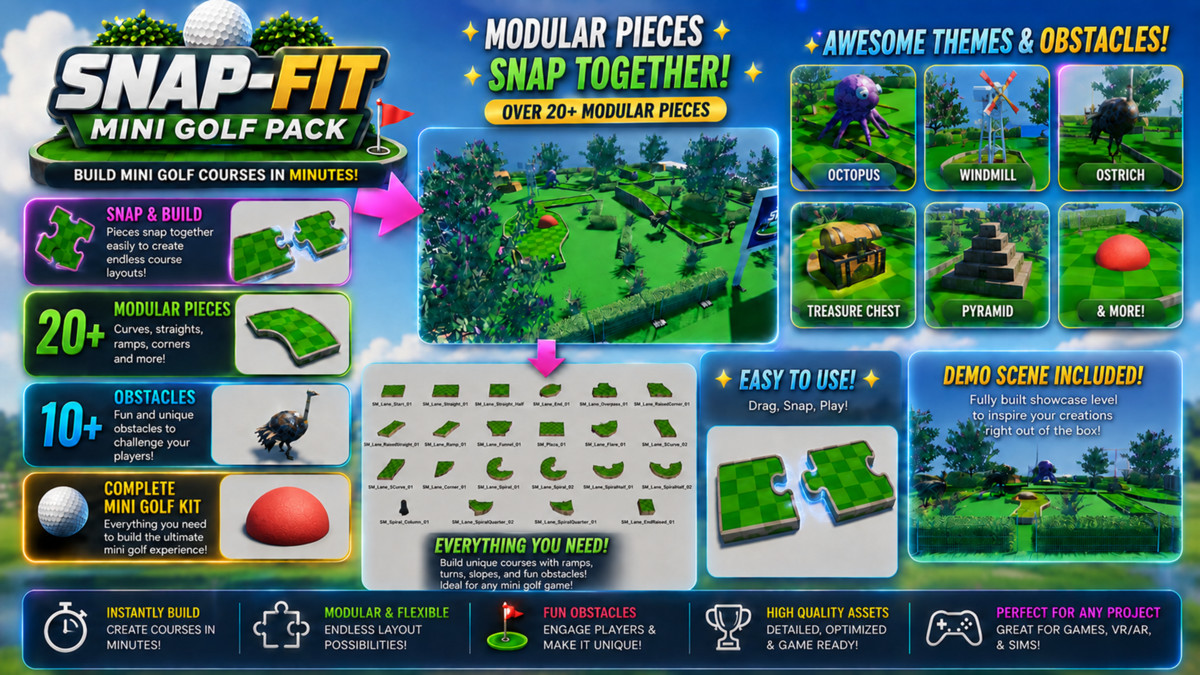 Snap-Fit Mini Golf Pack