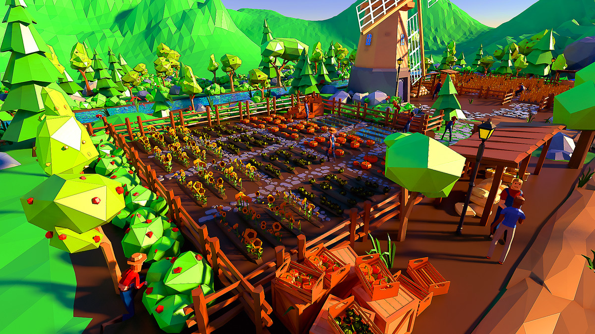 Low Poly Farm. HappyLifeville