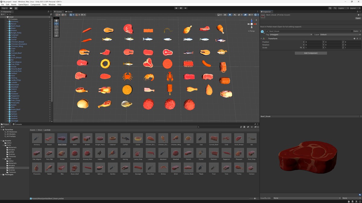 50+ Meat Asset Pack