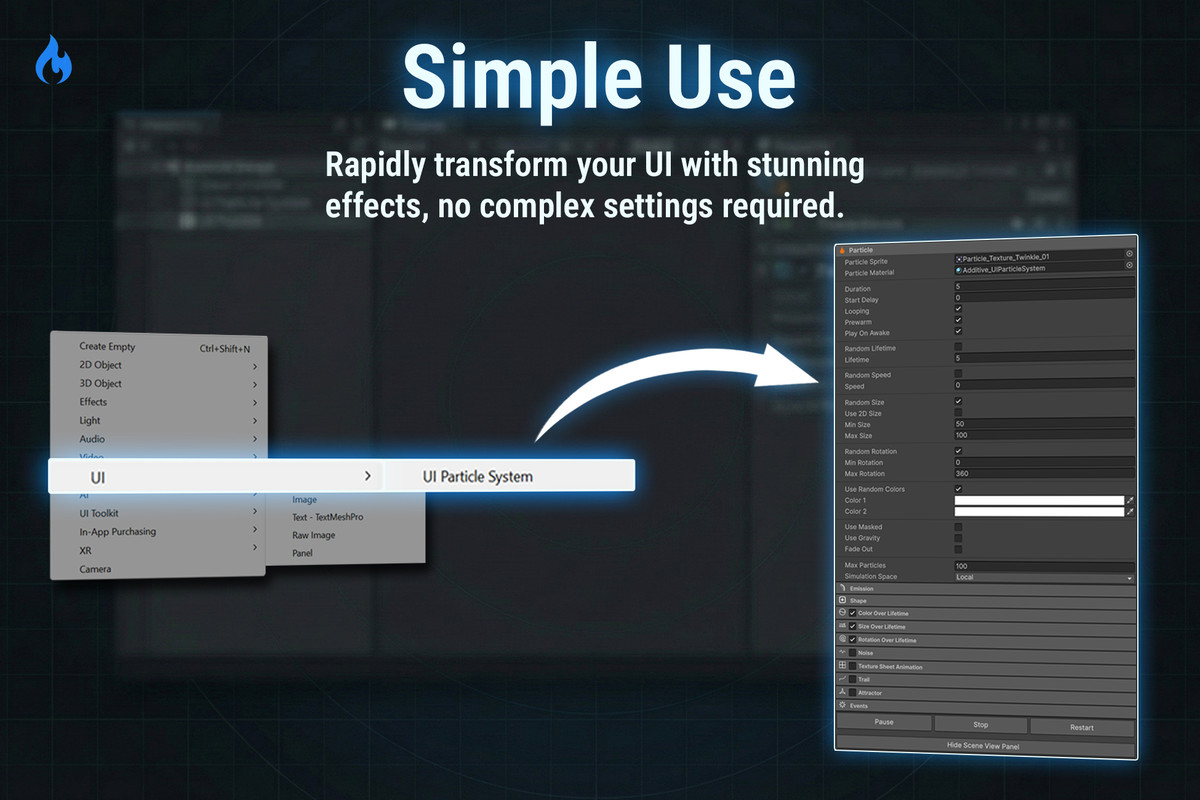 UI Particle System: Native Canvas VFX