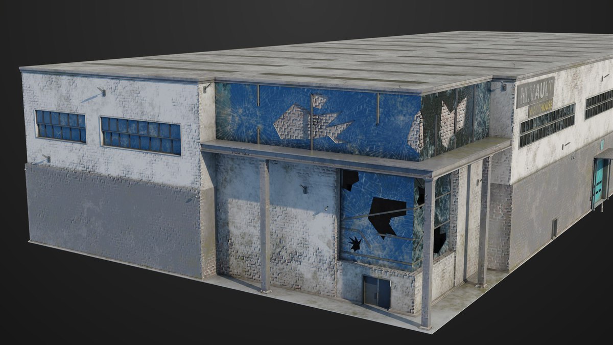 Old Abandoned Warehouse Interior And Exterior URP HDRP Textures