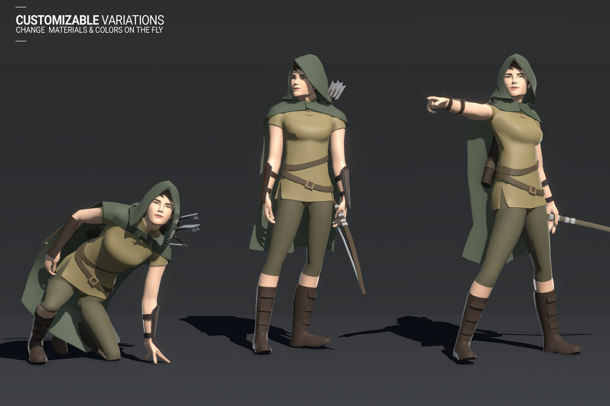 Polyquest Heroes: Warrior I Huntress