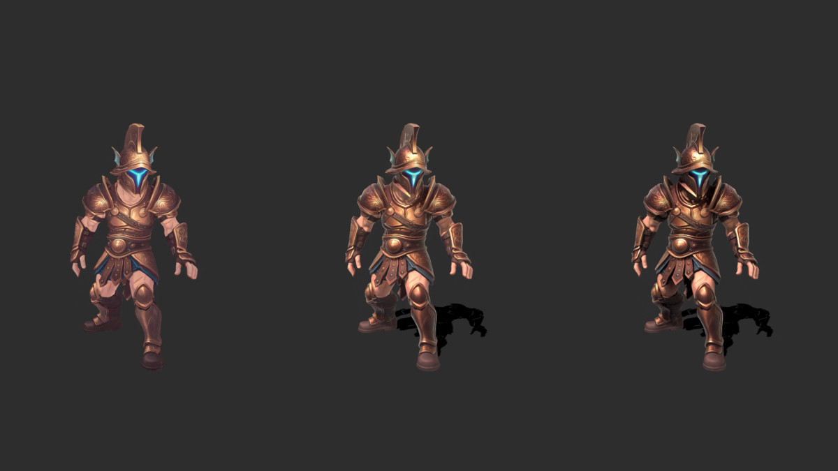 Stylized Bronze Warrior - Humanoid Low Poly