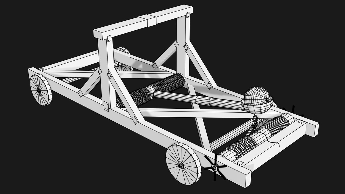 Medieval Catapult 01 URP HDRP Textures