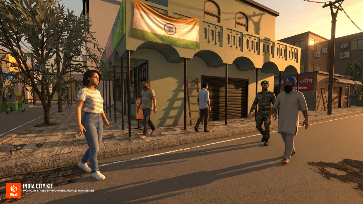 India City Kit - Modular Street Environment, People, Motorbikes