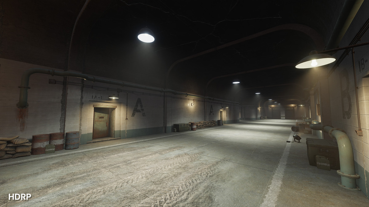 WW2 & Cold War Modular Military Bunker Entrance, Tunnel and Checkpoint