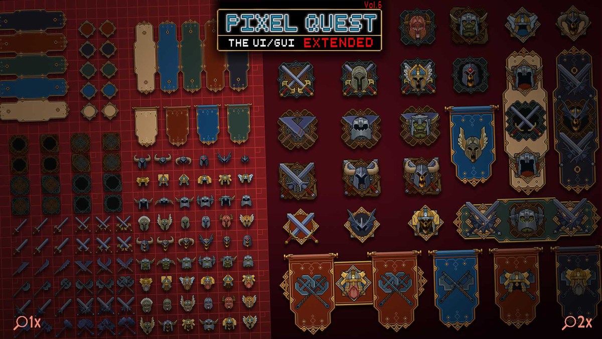 2D Pixel Quest Vol.6 - The UI/GUI EXTENDED
