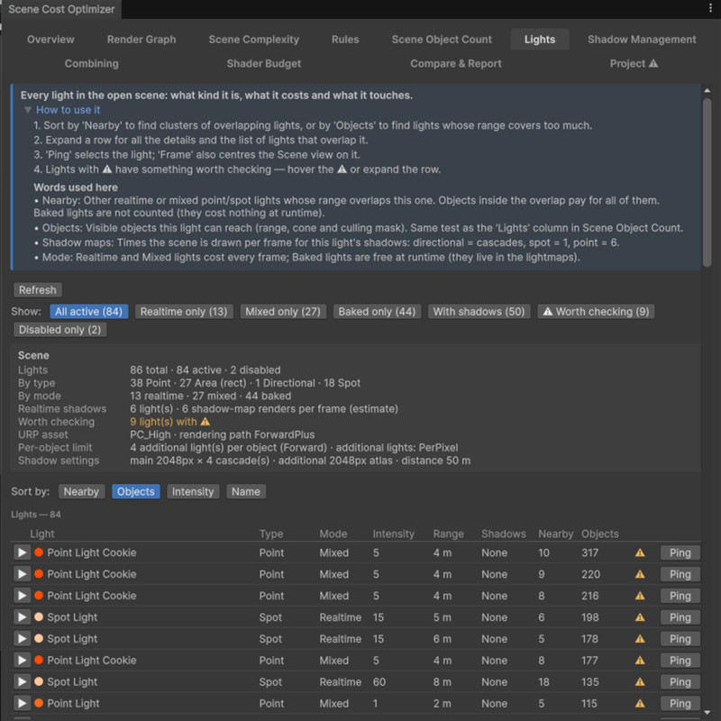 Scene Cost Optimizer — Combines, Fixes and Upgrades your Scene