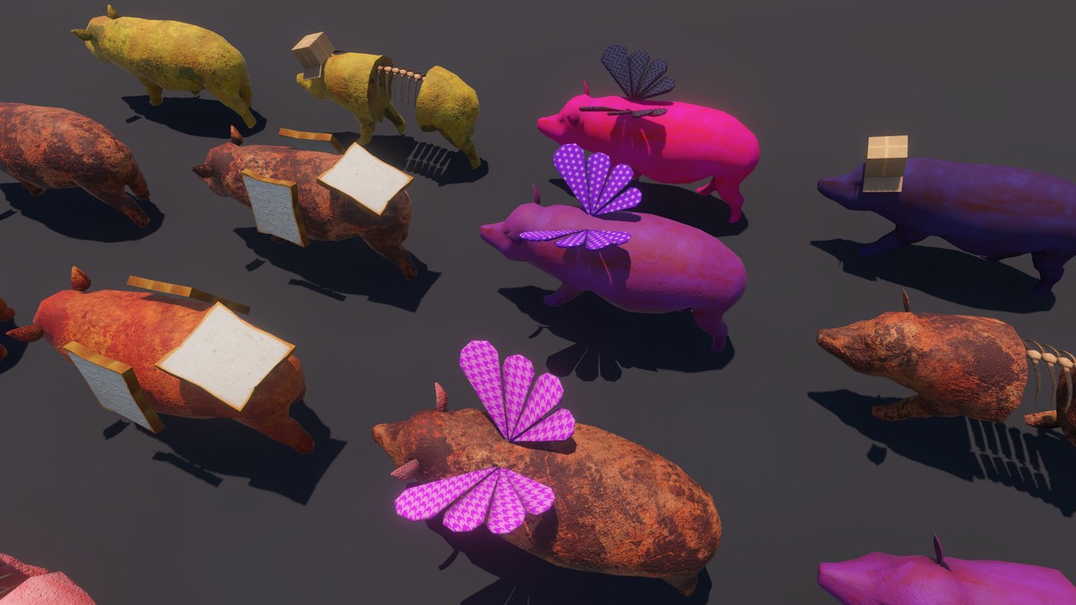 Funny Fried Pig - 3D Character