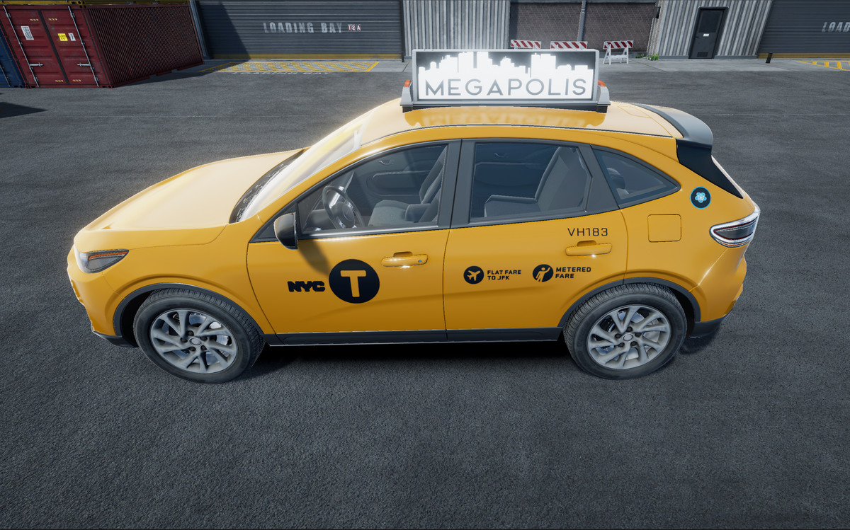Yellow SUV taxi