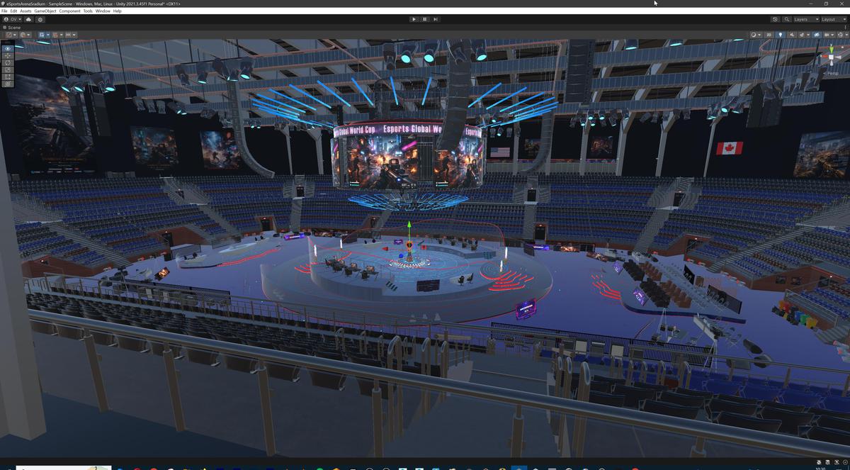 Futuristic Esports Arena Stadium – Tournament Stage 3d Environment Level