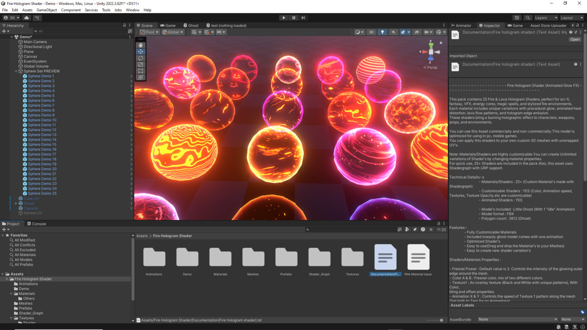 Fire Hologram FX Shader Pack