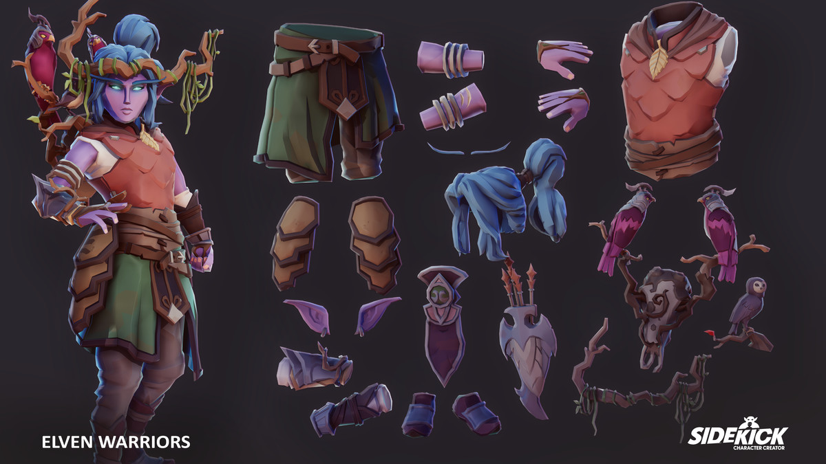 Elven Warriors – Sidekick Modular Characters by Synty