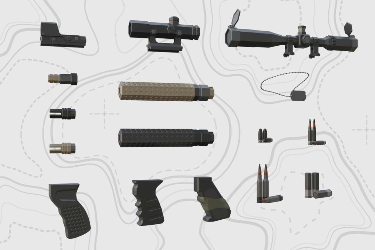 Low Poly Weapon Bundle Pack Fin