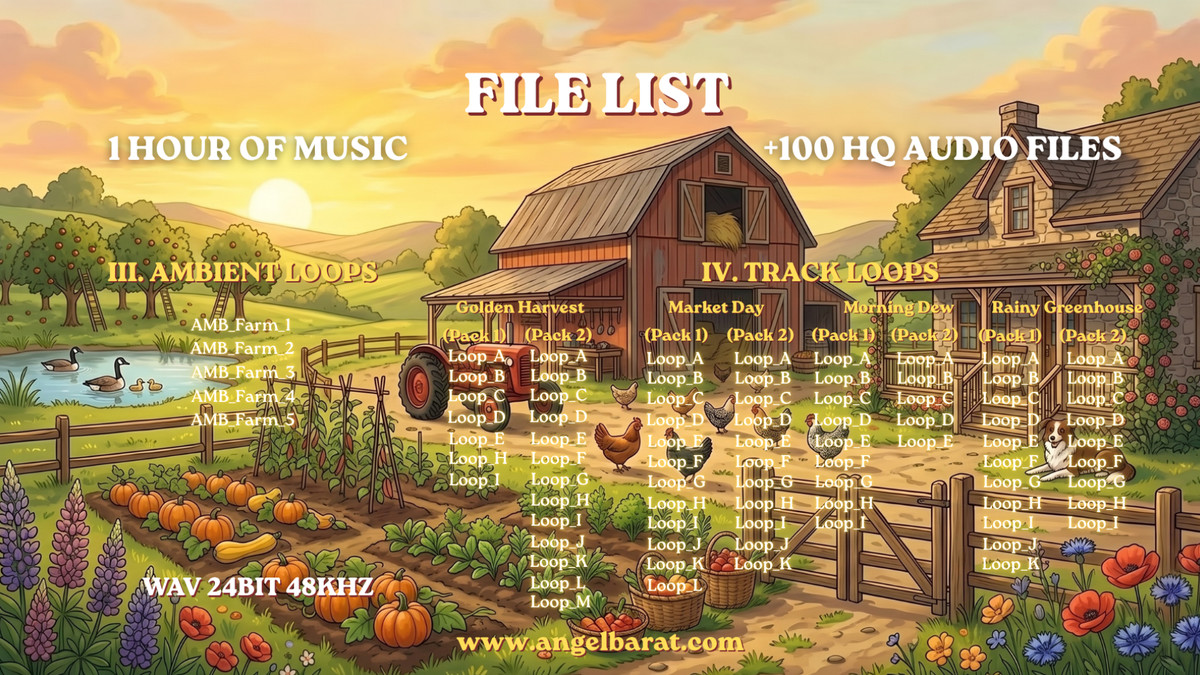 Cozy Farming Music & Ambient Loops Pack