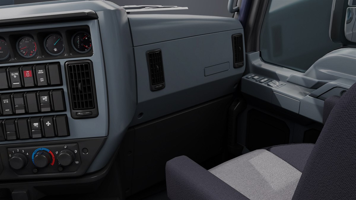 Heavy Truck Chassis 05 Grey Interior URP HDRP Textures